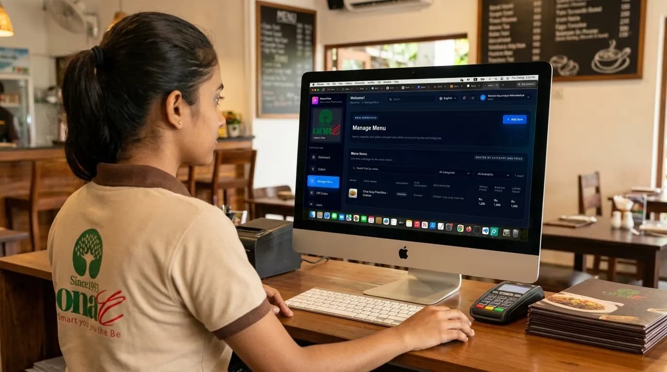 Manage your menu in minutes